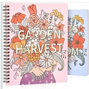 Garden Harvest Fruits in Bloom Adult Coloring Book Set Spiral Bound 32 Pages